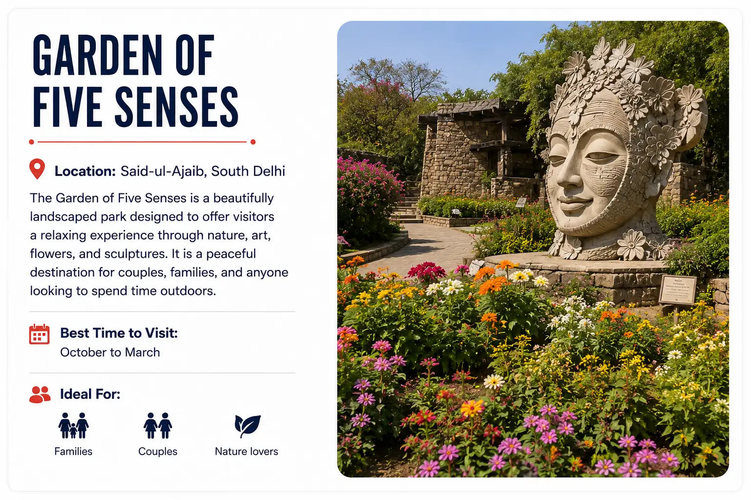 Garden of Five Senses Delhi